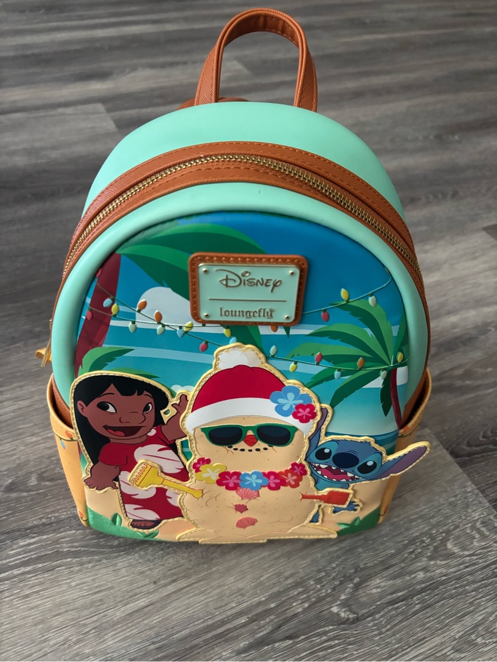 ⚜️Loungefly Lilo & Stitch Kids Mini Backpack with Brown Trim - NWOT